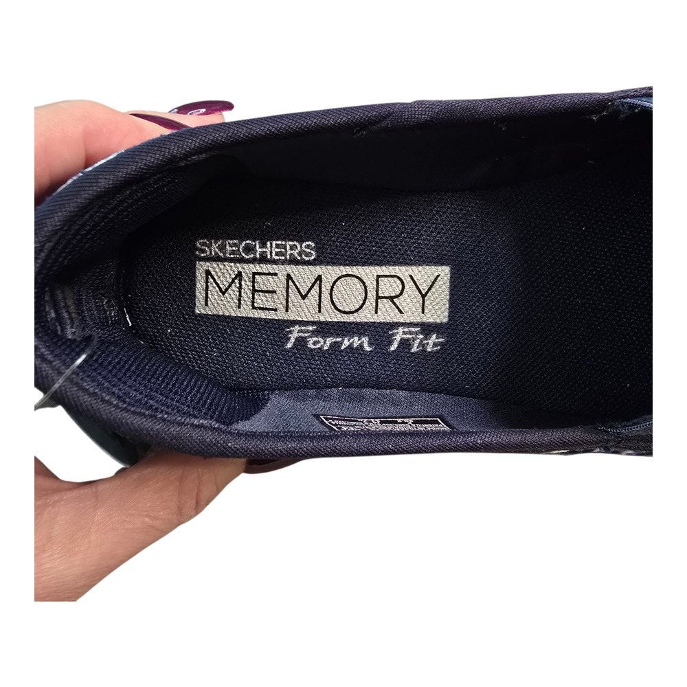 Skechers Go Walk Dazzle Sneakers Womens Size 5W Navy/White Memory Foam Comfort - Picture 5 of 13